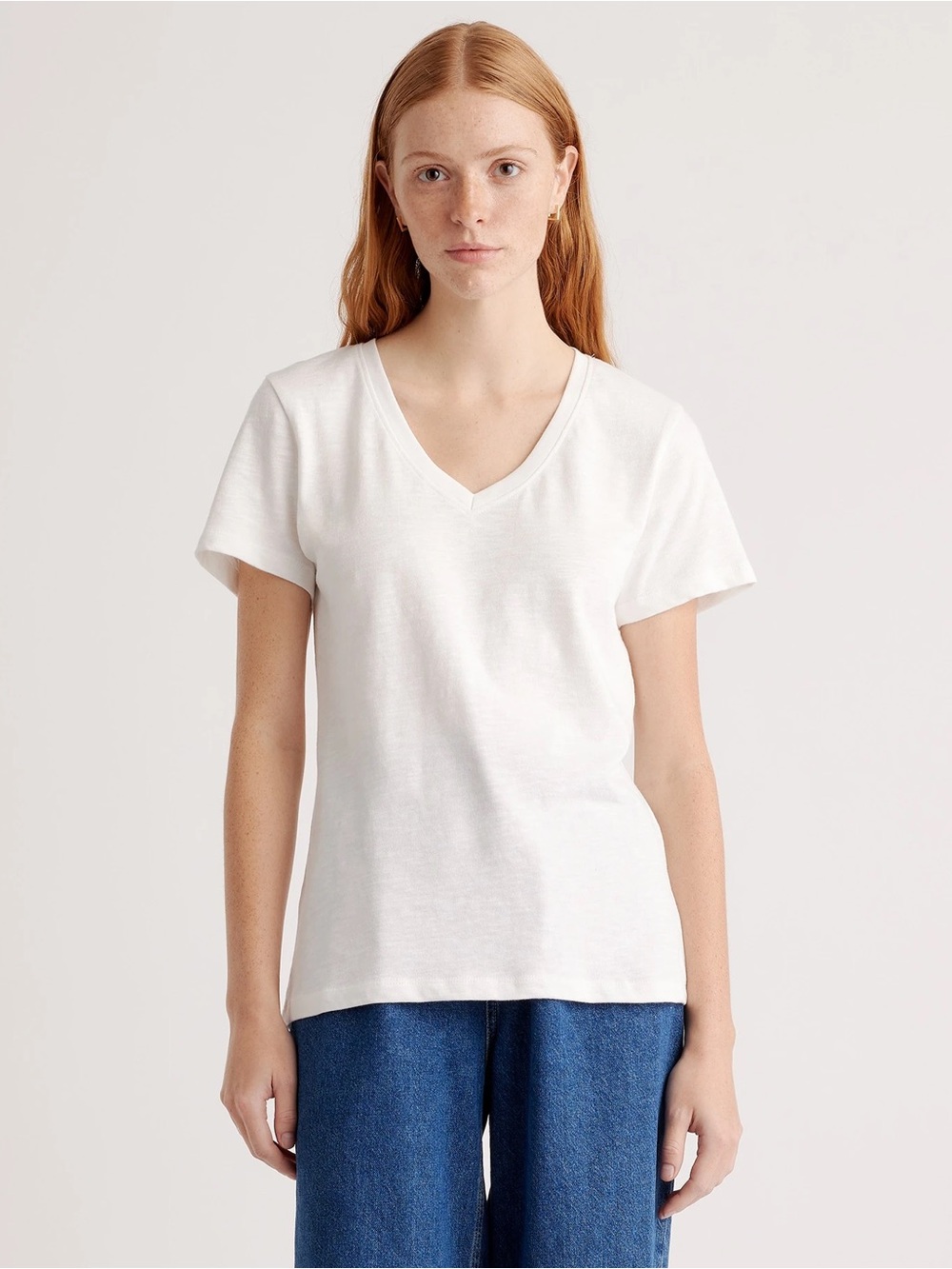 NWT Quince cotton modal tee white medium